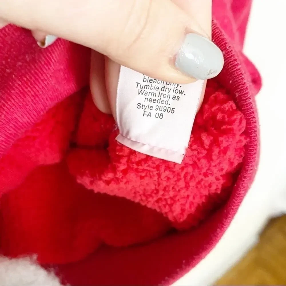 J.Crew coral color fleece inside hooded zip up S